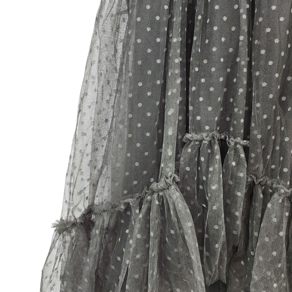 Joy Folie Girl's Floral Halter Hi-Low Tier Layered Tulle Dress - 8 - Picture 3 of 8